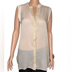 Elizabeth and James Beige Silk Tunic Top